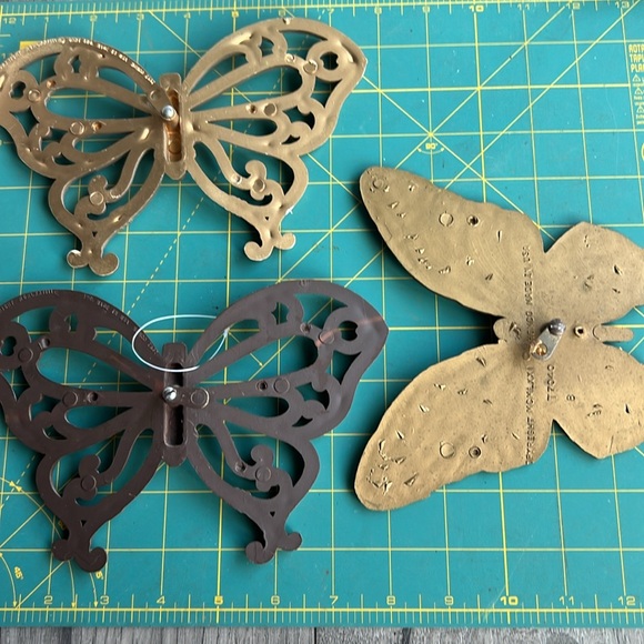 HOMCO Butterflies & Metal Leaves Made in USA - Picture 3 of 7